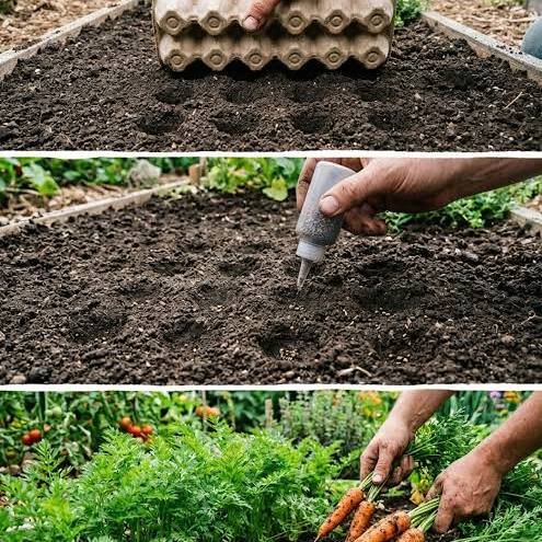 Harvesting vegetables from a home garden
